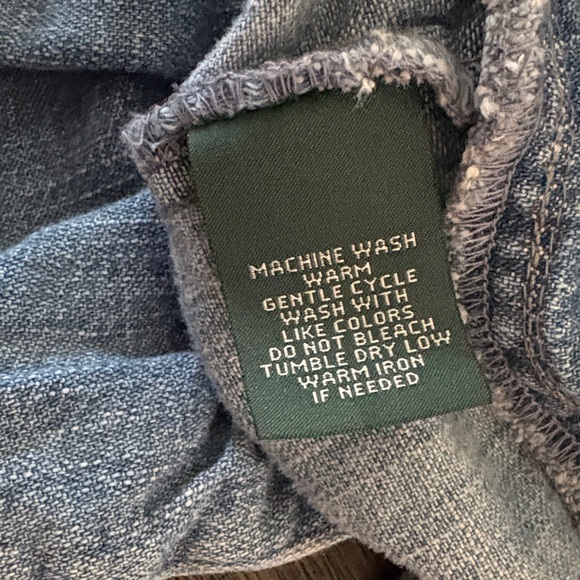 Vintage Ralph Lauren Jeans Co. Women's 3/4 Sleeve Blue Denim Jacket/Top - Picture 4 of 5